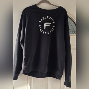 Fabletics Men Black And White Crew Neck Go-To Crew XL Extra Large